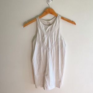 White Athletic Halter Tank